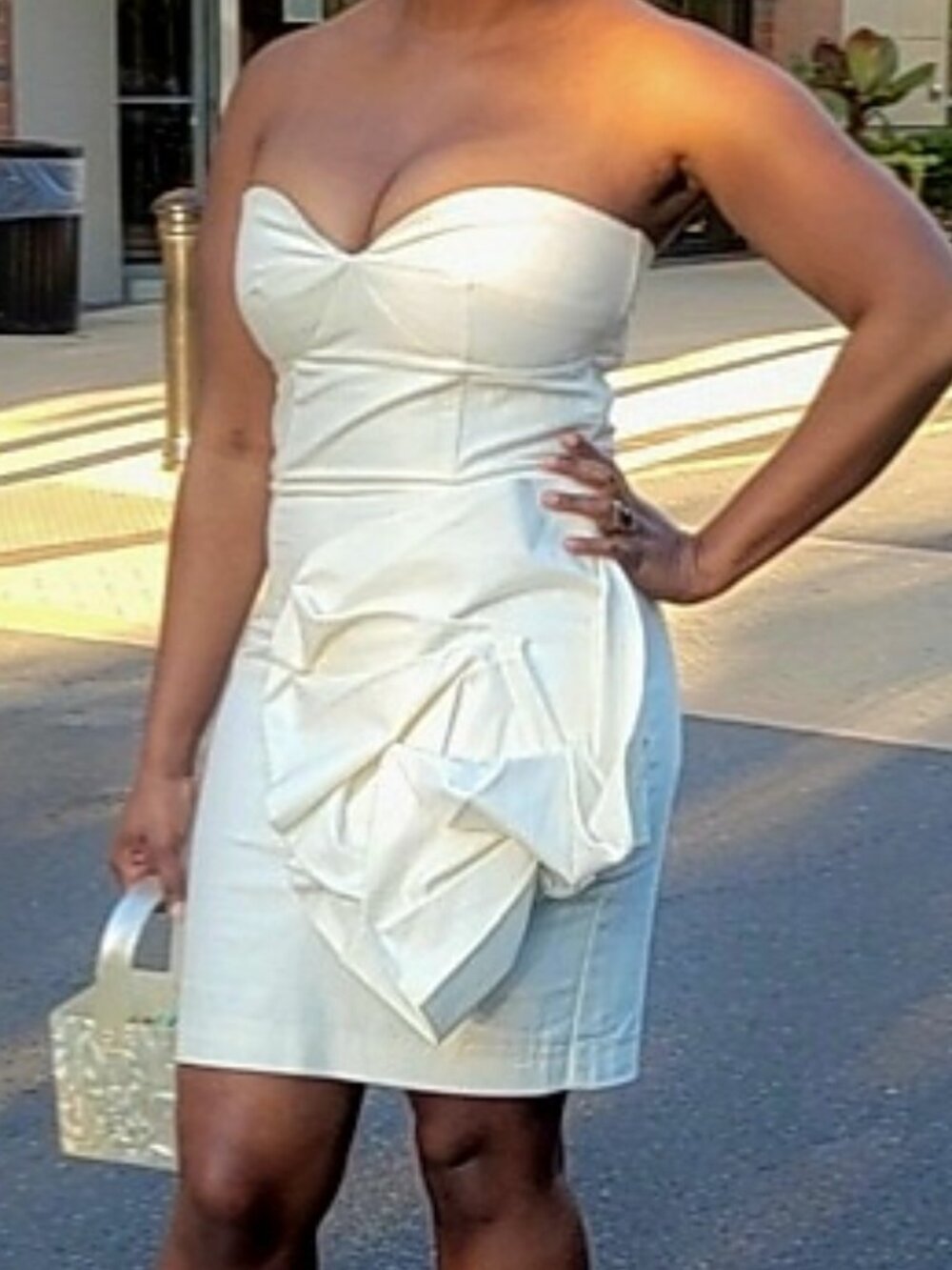 Selected Femme Bandeau Strapless Dress sz